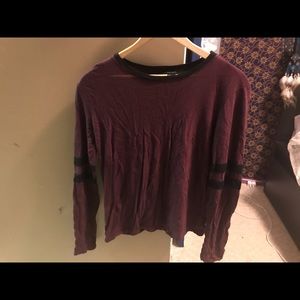 Purple long sleeve crop top
